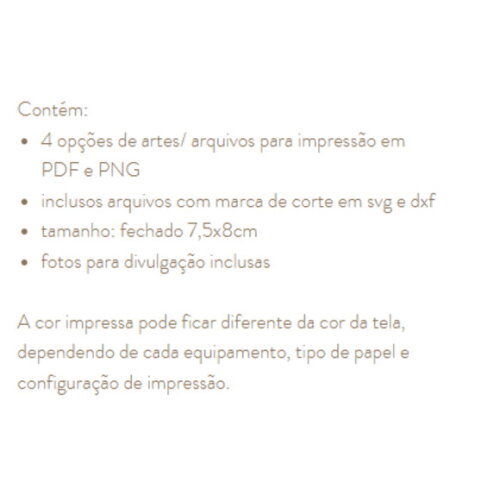 Arquivo Digital Porta Sachê de Chá Dia das Mães 2026 pdf Png