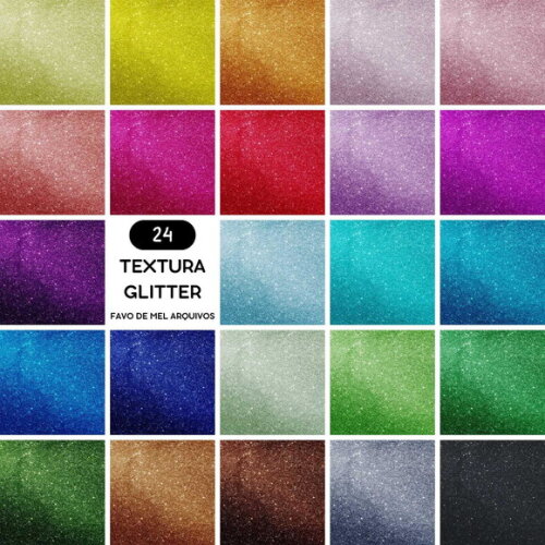 Arquivo Digital Textura Glitter Jpg com 24 Papéis