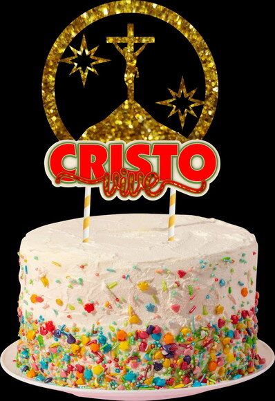 Arquivo Digital Topo de Bolo - Páscoa Cristã - Cristo Vive