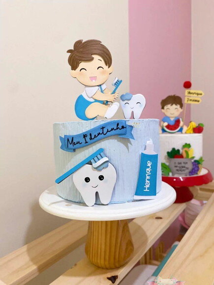 Arquivo Digital Topo de Bolo Meu Primeiro Dentinho