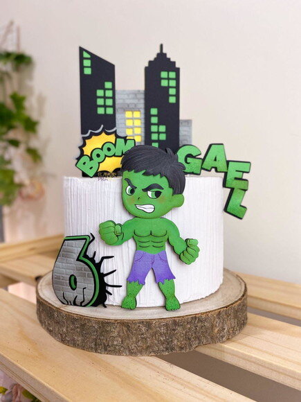 Arquivo Digital Topo de Bolo Hulk - Studio