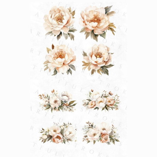 Combo Digital Floral Aquarela - 4 Kits 115 Png