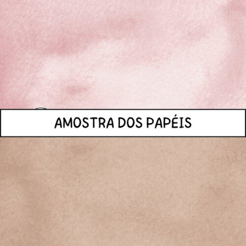 Combo Papéis Digitais Básicos Aquarela - 138 Papéis/11 Kits