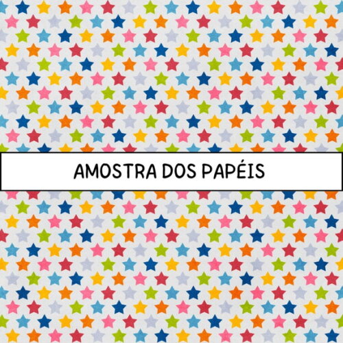 Combo Papéis Digitais Circo - Listras, Bolinhas, Estrelinhas