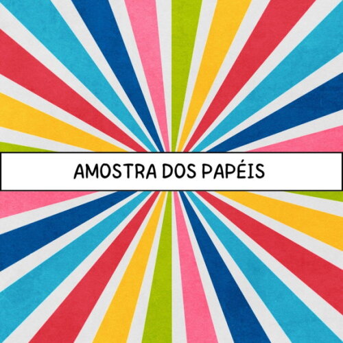 Combo Papéis Digitais Circo - Listras, Bolinhas, Estrelinhas