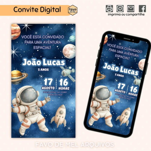 Convite Digital Astronauta