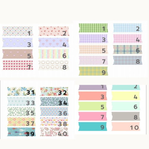 Kit Digital 200 Washi Tapes