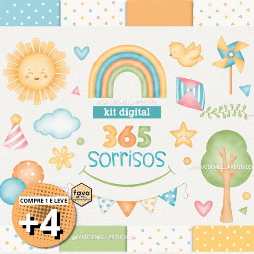 Kit Digital 365 Sorrisos Aquarela