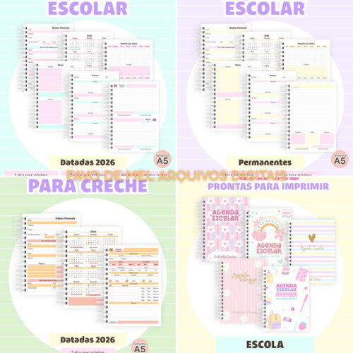 Kit Digital Agendas Escolares Neutras 2026 pdf