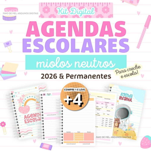 Kit Digital Agendas Escolares Neutras 2026 pdf
