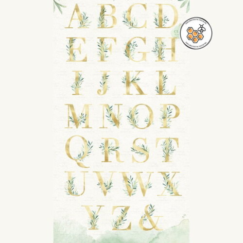 Kit Digital Alfabeto Dourado Folhagem - Gold Foliage Premium