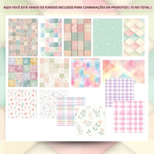 Kit Digital Alfabeto Patchwork