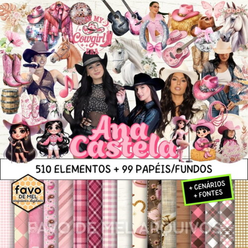 Kit Digital Ana Castela - Mega Pack Boiadeira Png Jpg