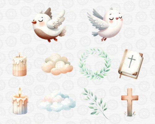 Kit Digital Anjinhos Cute Aquarela Png Cute Angels Cc