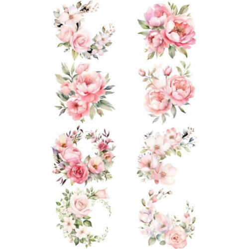 Kit Digital Arranjos de Rosa Aquarela - Rose Clipart Ds