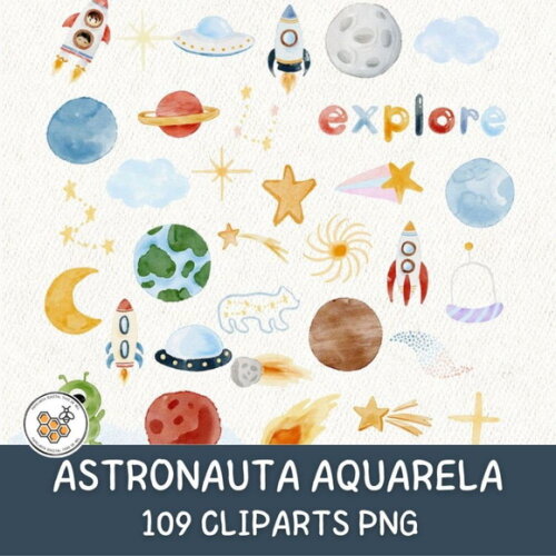 Kit Digital Astronauta Premium - Little Astronaut (hey)
