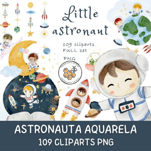 Kit Digital Astronauta Premium - Little Astronaut (hey)