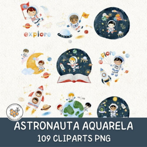 Kit Digital Astronauta Premium - Little Astronaut (hey)