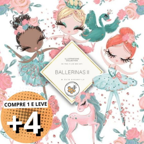 Kit Digital Bailarina Aquarela - Ballerinas 2
