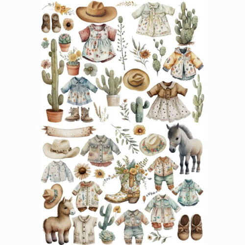 Kit Digital Bebê Cowgirl Aquarela Premium - Baby (jb)