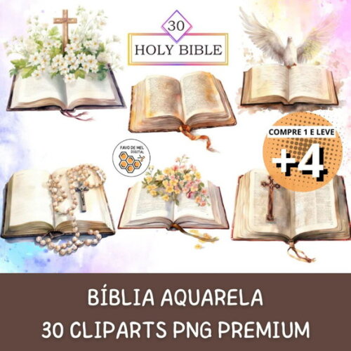 Kit Digital Bíblia Aquarela