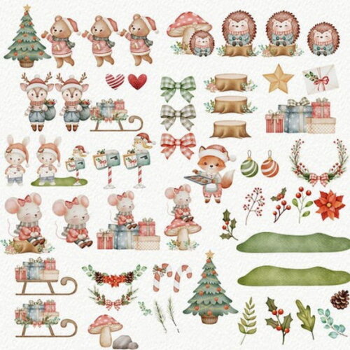 Kit Digital Bosque #23 Bosque Natalino Aquarela