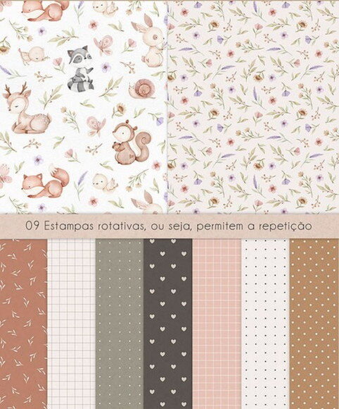 Kit Digital Bosque Encantado Aquarela #20