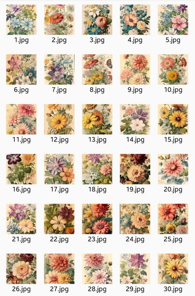 Kit Digital Cards Vintage Floral - Flower Card