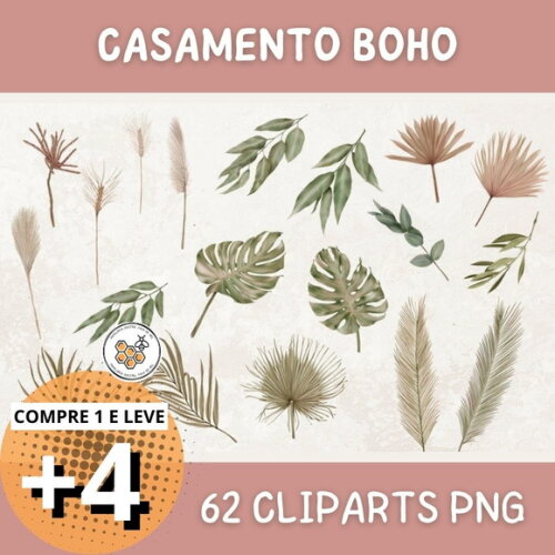 Kit Digital Casamento Boho Orquídeas - Boho Wedding