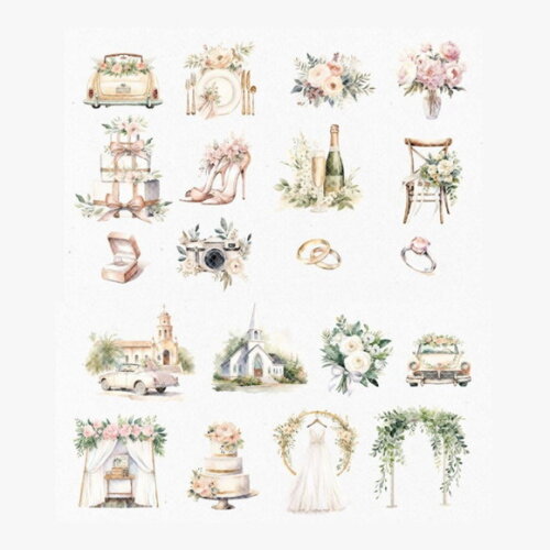 Kit Digital Casamento Noivos Aquarela - Dreamy Wedding