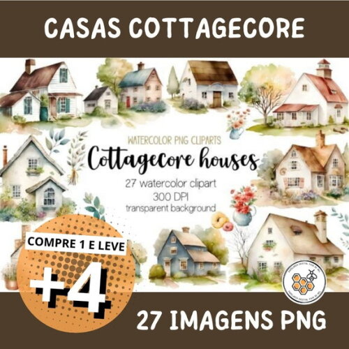 Kit Digital Casas Vintage - Cottagecore Houses