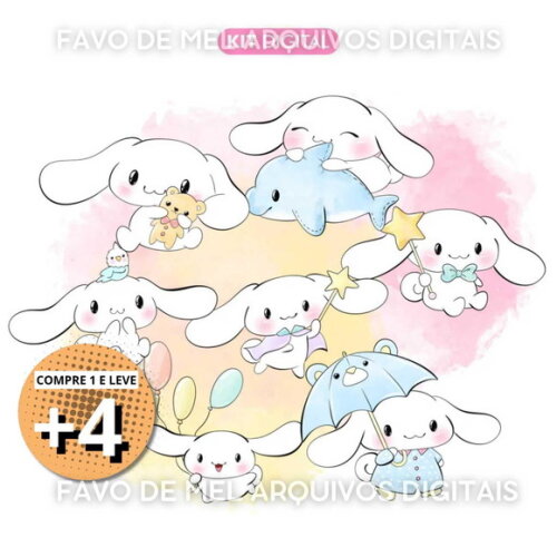Kit Digital Cinnamoroll Aquarela