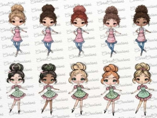 Kit Digital Confeitaria #3 Confeiteiras Aquarela Png Boleira