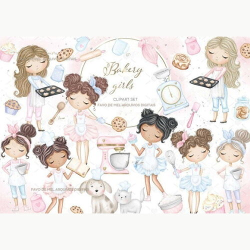 Kit Digital Confeitaria Aquarela #11 Confeiteiras Png
