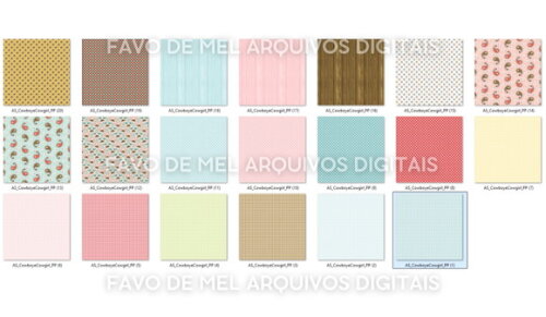 Kit Digital Cowboy e Cowgirl Scrapbook - Boiadeira Vaqueiro
