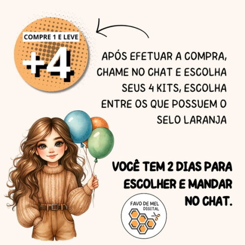 Kit Digital Cowgirl Aquarela - Compre 1 e Leve +4