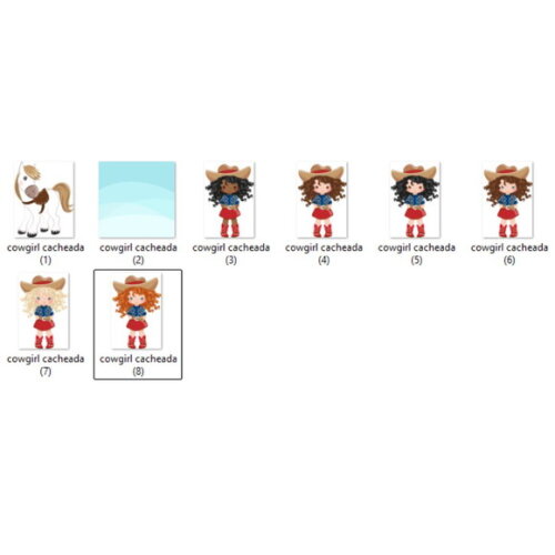 Kit Digital Cowgirl Cacheada - Vaqueira Cabelo Cacheado