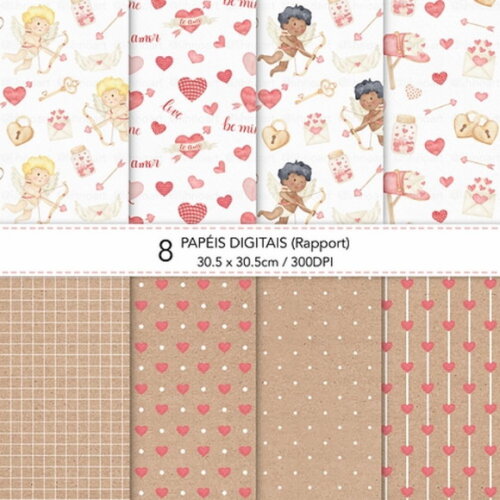 Kit Digital Cupido Aquarela - o Amor Está no Ar