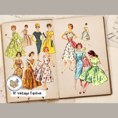 Kit Digital Damas Vintage Fashion