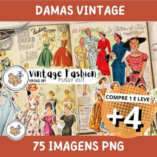Kit Digital Damas Vintage Fashion