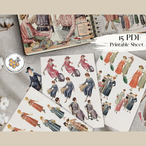 Kit Digital Damas Vintage Fashion