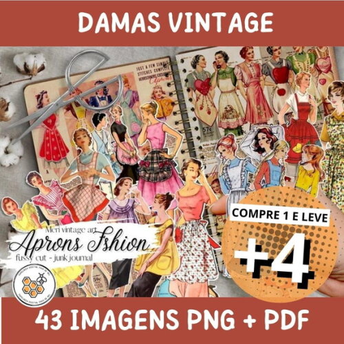 Kit Digital Damas Vintage Fashion