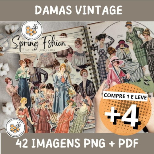 Kit Digital Damas Vintage Fashion