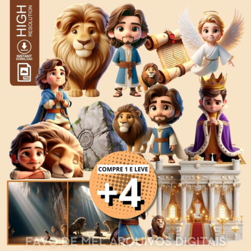 Kit Digital Daniel na Cova dos Leões 3d Png #3