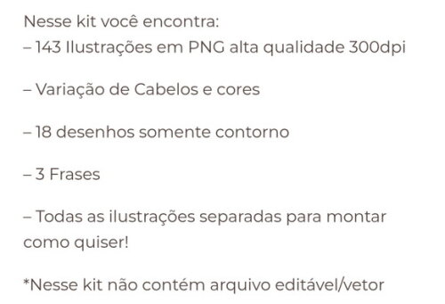 Kit Digital Dia das Mães - Ilustrações e Frases