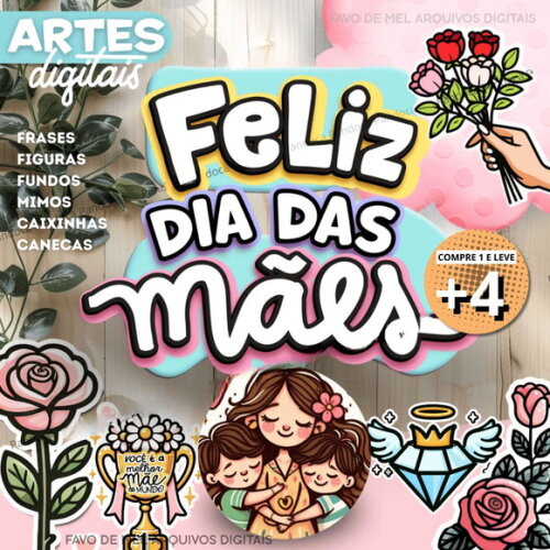 Kit Digital Dia das Mães 2024 - Artes Digitais Png pdf
