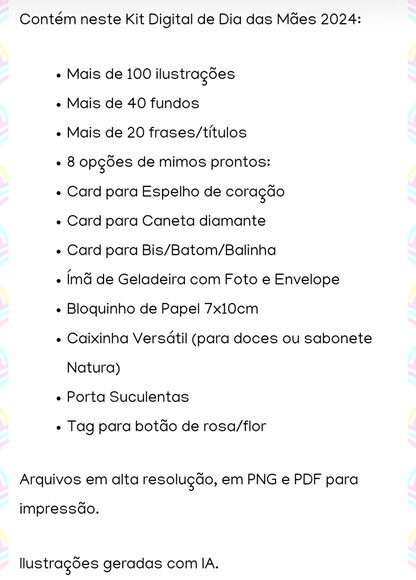 Kit Digital Dia das Mães 2024 - Mãe Cristã - Mimos pdf Png