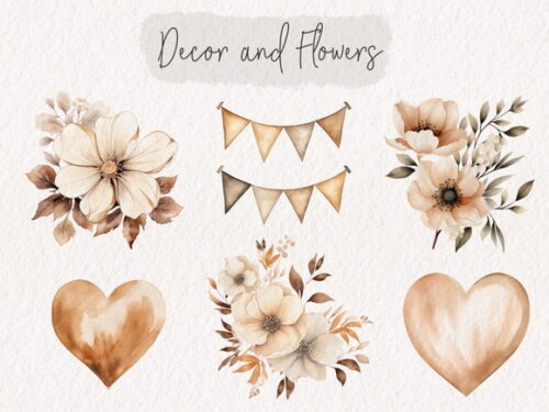 Kit Digital Dia das Mães Boho Floral Aquarela - Mãe e Filha