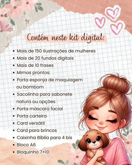 Kit Digital Dia das Mulheres 2025 - Elementos e Mimos (af)