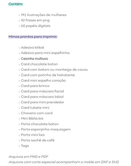Kit Digital Dia das Mulheres 2025 - Elementos e Mimos